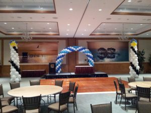 Balloon Lighthouse Columns and Stage Arch