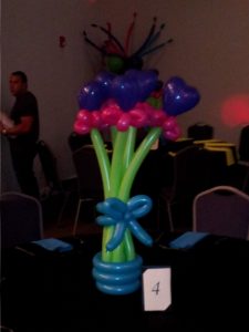 Batmitzvah Flower Bouquet Centerpiece