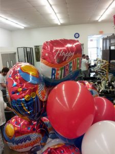 Jumbo Retirement balloon bouquet delivery
