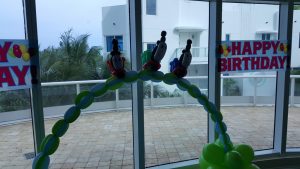 Balloon Train Arch