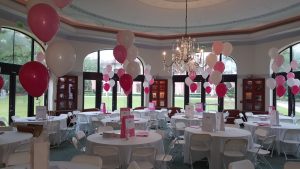 More simple Helium Balloon bouquet centerpieces