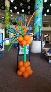 Tropical Colored Fancy Dan Balloon Column