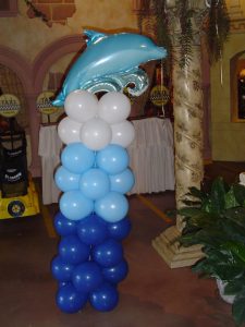 Dolphin Themed Balloon Column