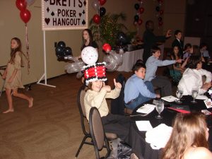 Casino Bar Mitzvah Hat and Decor.