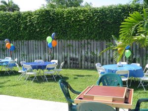 Simple Helium filled Buzz Lightyear balloon centerpieces