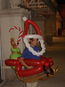 Balloon Sleigh and hat wearable