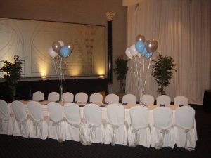 Simple Helium Balloon Centerpieces