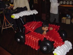 Wearable Balloon Race car