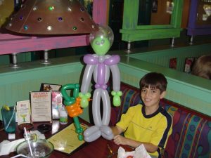 Balloon alien at Chevy's Miami
