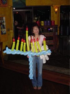 Balloon Menorah at a restaurant number 2