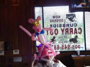 Balloon pink panther parody hat