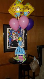 Birthday cake princess balloon bouquet