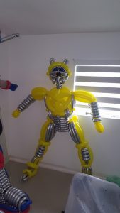 Full sized Bumblebee Transformers balloon parody