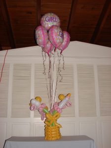 Girls Baby Bottle and Pacifier Balloon Bouquet
