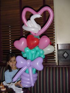 Heart balloon bouquet delivery