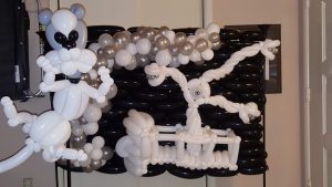 Kitty Cat Outer Space Machin balloon Mural