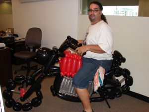 Me on a balloon motorcycle