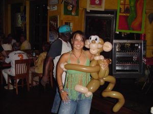Mocha monkey balloon wearable