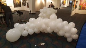 Organic balloon clouds under construction