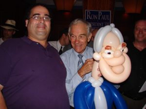Ron Paul balloon caricature from 2008 Ron Paul Rally