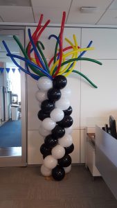 Sea Anemone styled balloon column for City National Bank event