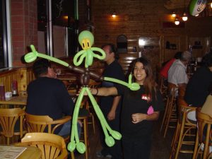 Squidward parody balloon