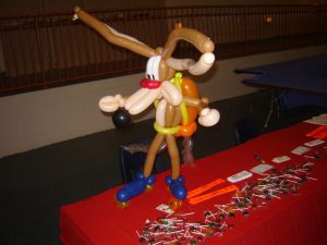 Wile E Coyote balloon parody with jet-pack and skates