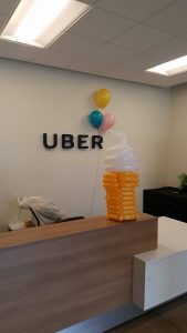 Yet another Balloon Ice cream cone centerpiece for Uber's Partners party